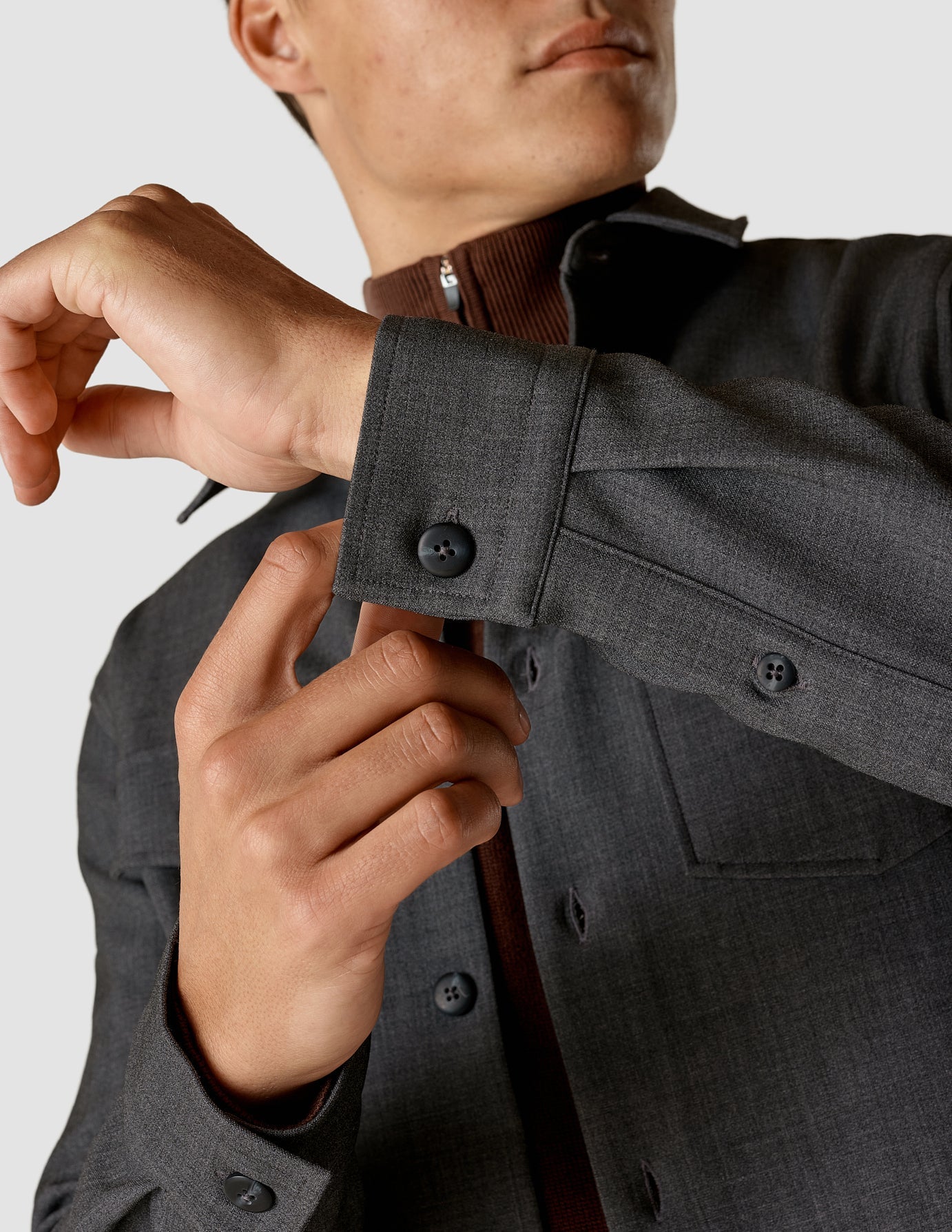 Heavy Edition Overshirt Dark Grey Melange